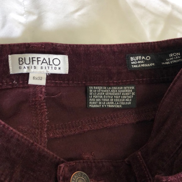 Skinny burgundy corduroy pants - Picture 2 of 3